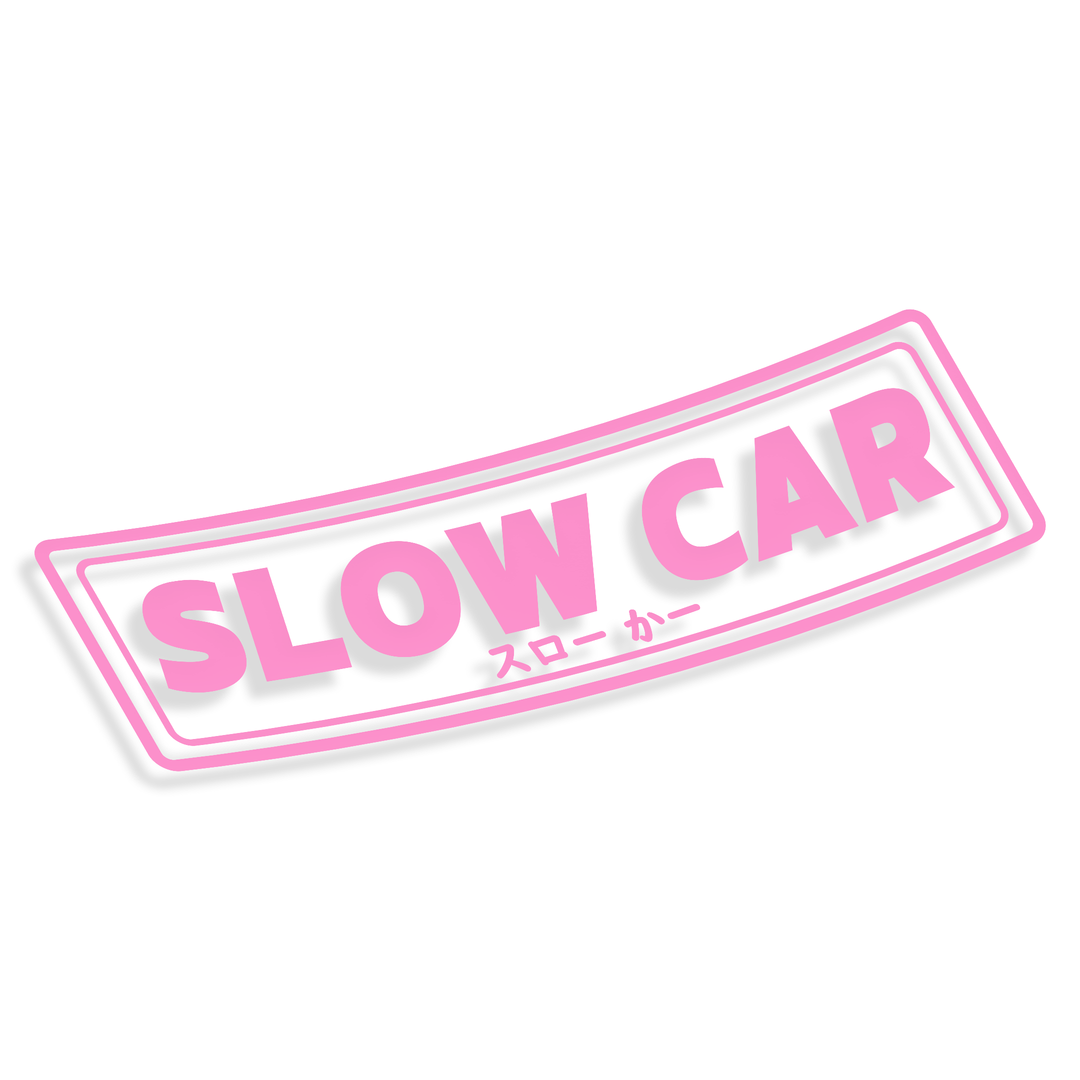 Placa de coche lento - Troquelado Pegatina