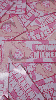 Mommy Milkers Slap Sticker - Pink (Glitter Holo)