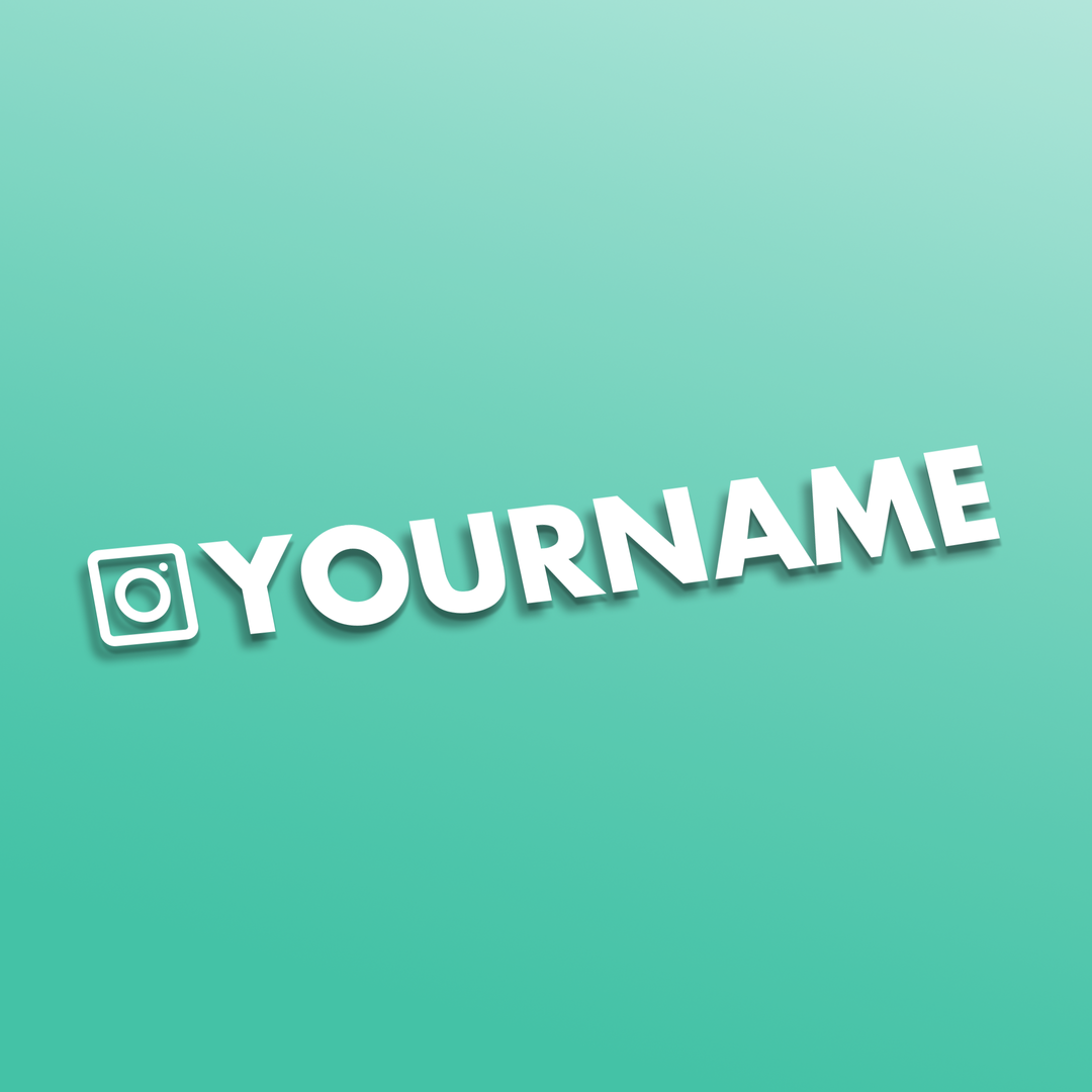 Etiqueta personalizada con el nombre de Instagram
