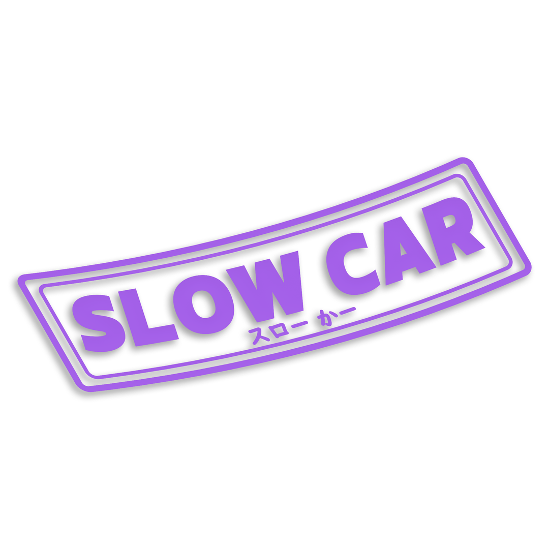 Placa de coche lento - Troquelado Pegatina